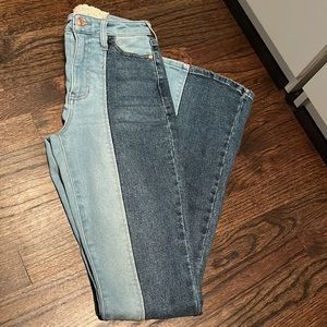 Altar’d State Two Tone Flare Jeans